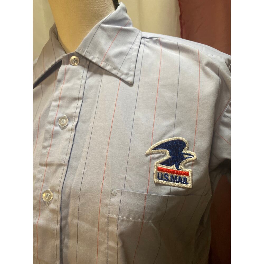 Vintage Postal, Pinstripe Mailman Shirt, size 15